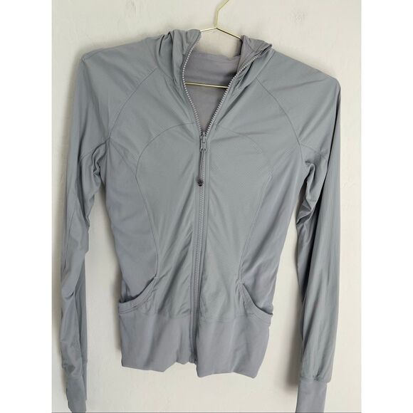 Lululemon In Flux Reversible Jacket In Silver Fox Size 6 - Picture 2 of 8
